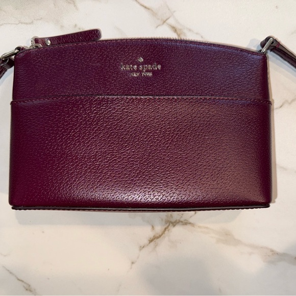 kate spade Handbags - Kate Spade New York Burgundy Leather Crossbody Bag NWOT Adjustable Strap 💼 💜❤️